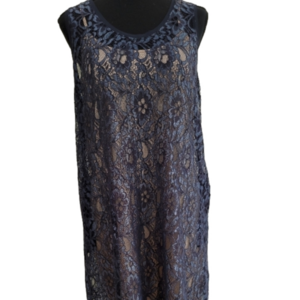 vera wang navy lace dress Vera Wang Long-Sleeve Lace Cocktail Dress, Blue, Women's, 2